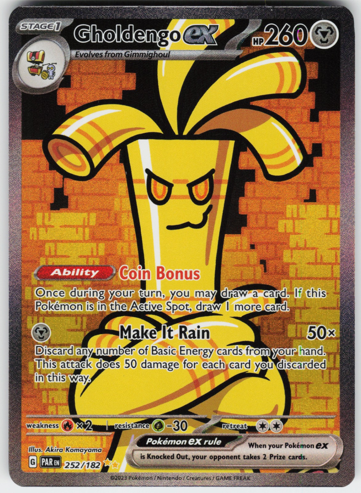 Chari Gholdengo ex 252/182 SV04: Paradox Rift Special Illustration Rare