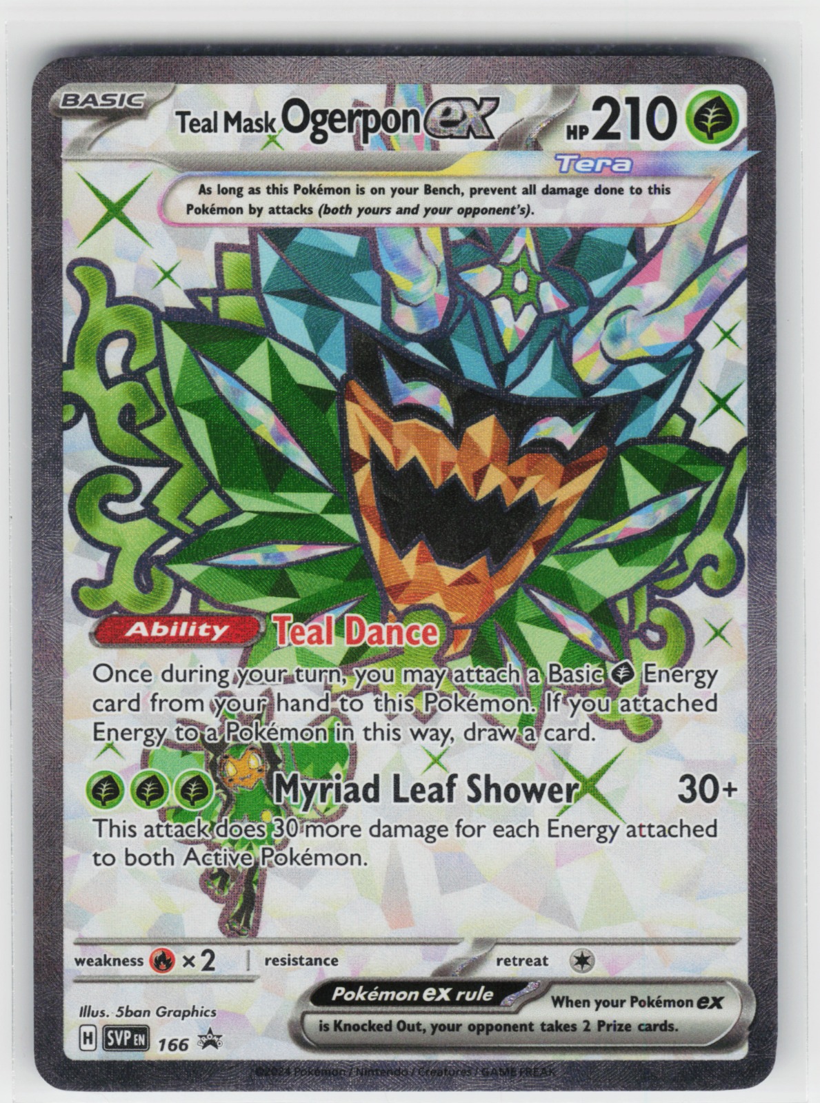 Teal Mask Ogerpon ex 166 SV: Scarlet & Violet Promo Cards Ultra Rare
